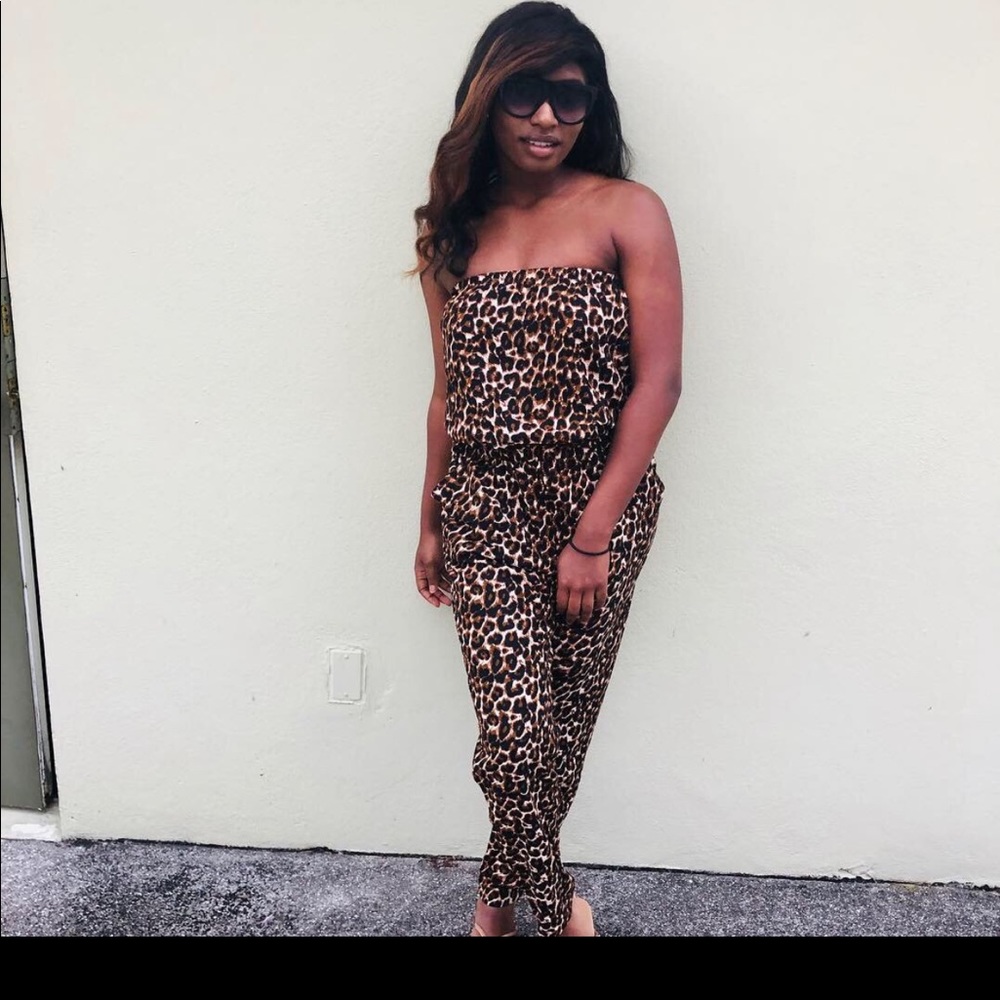 Cheetah print jumpsuit